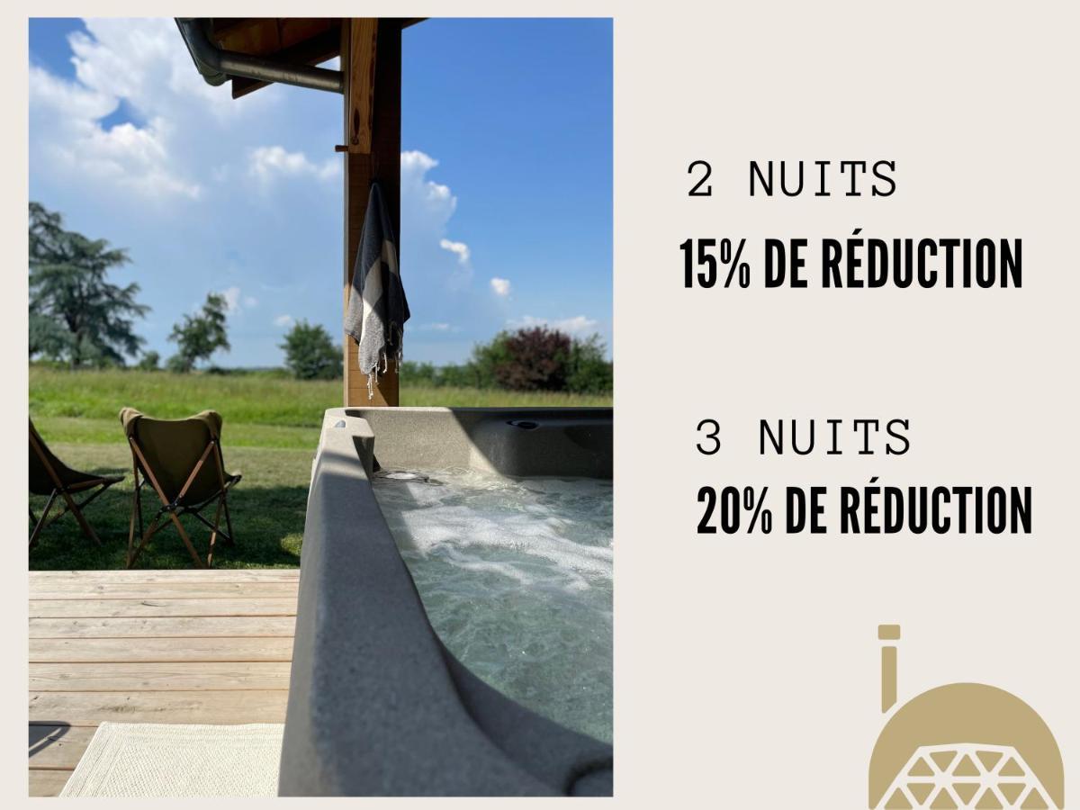Dome Insolite Cedre Jacuzzi Et Petits Dejeuners Inclus Lagraulet-du-Gers Exterior photo